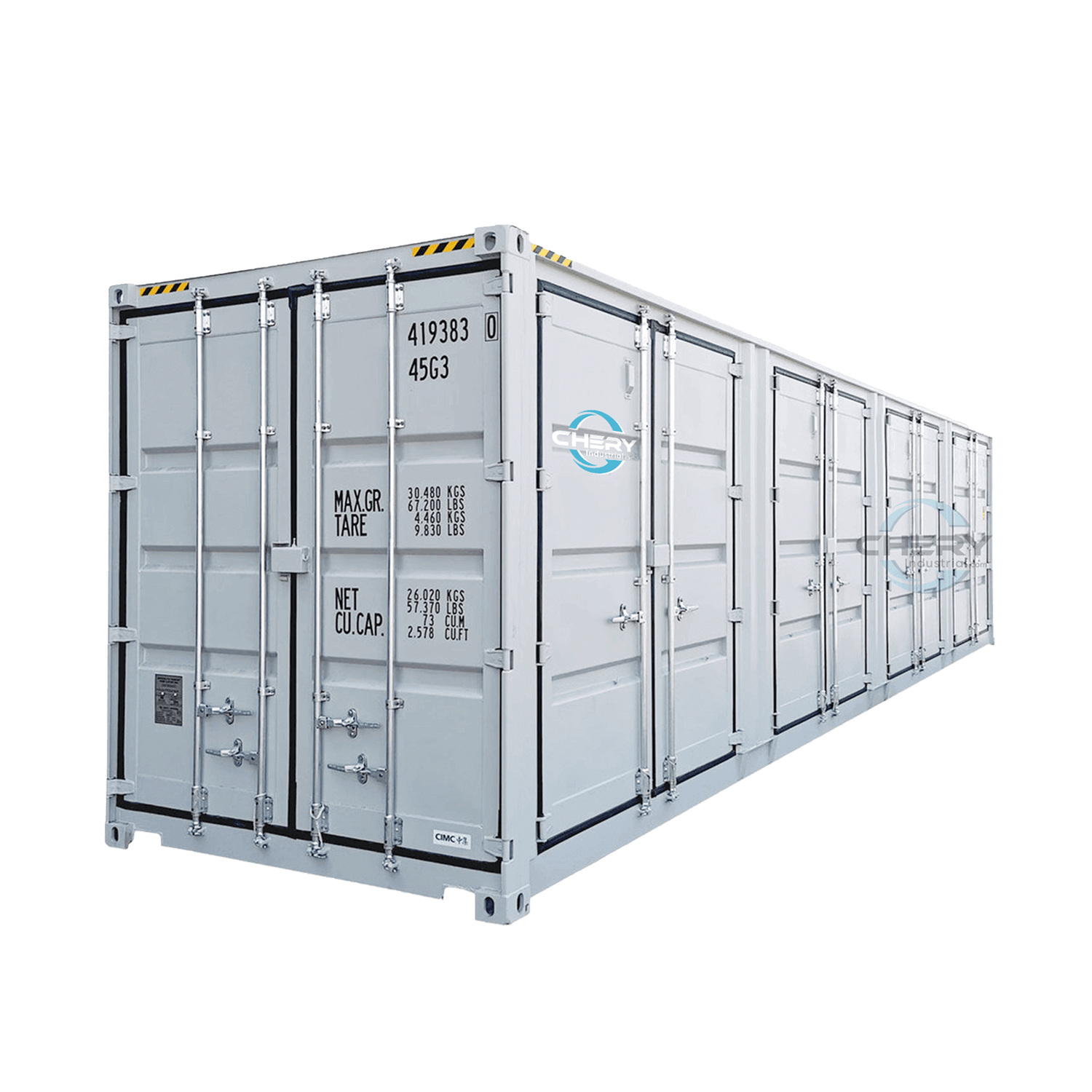 40ft High Cube Container with 4 Side Doors, with Logo