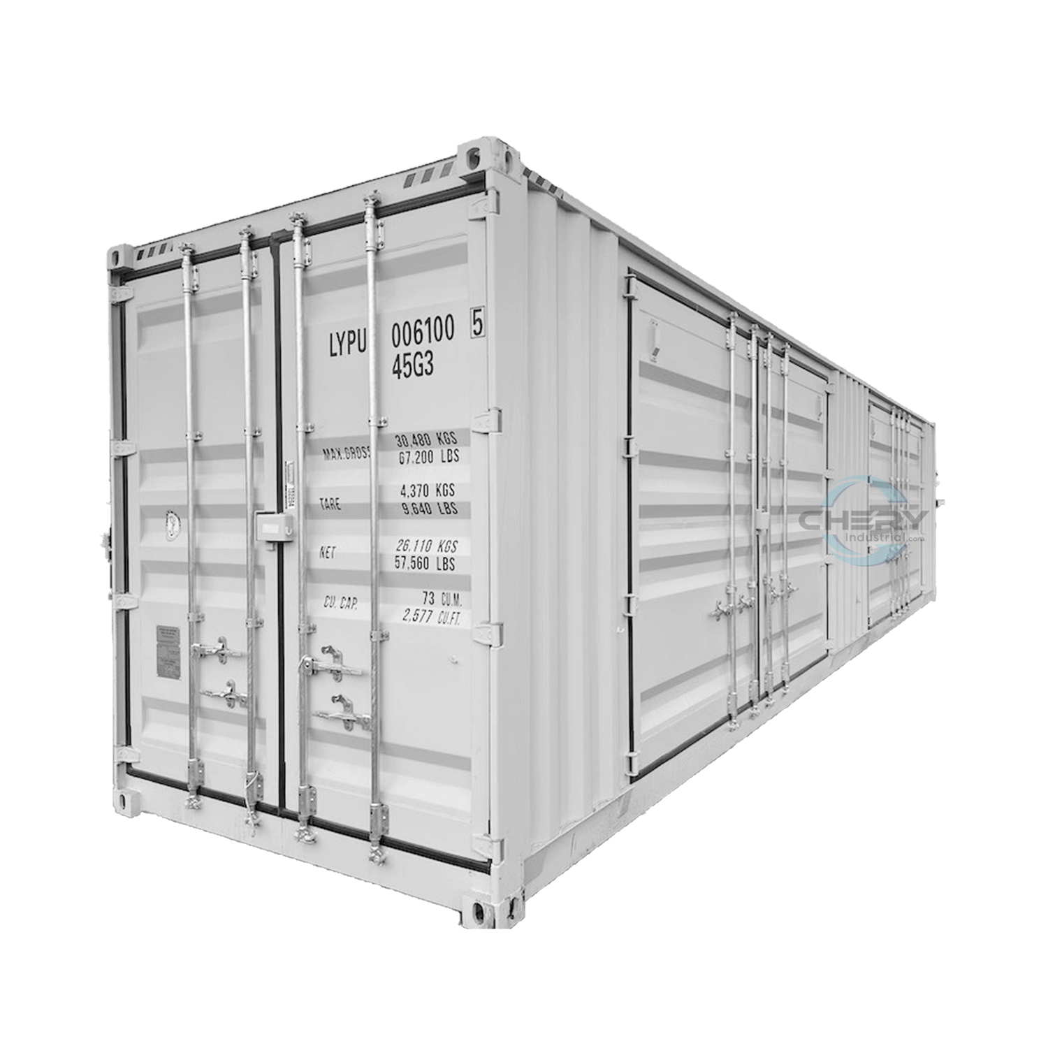 40ft High Cube Container with 2 Side Doors#color_grey