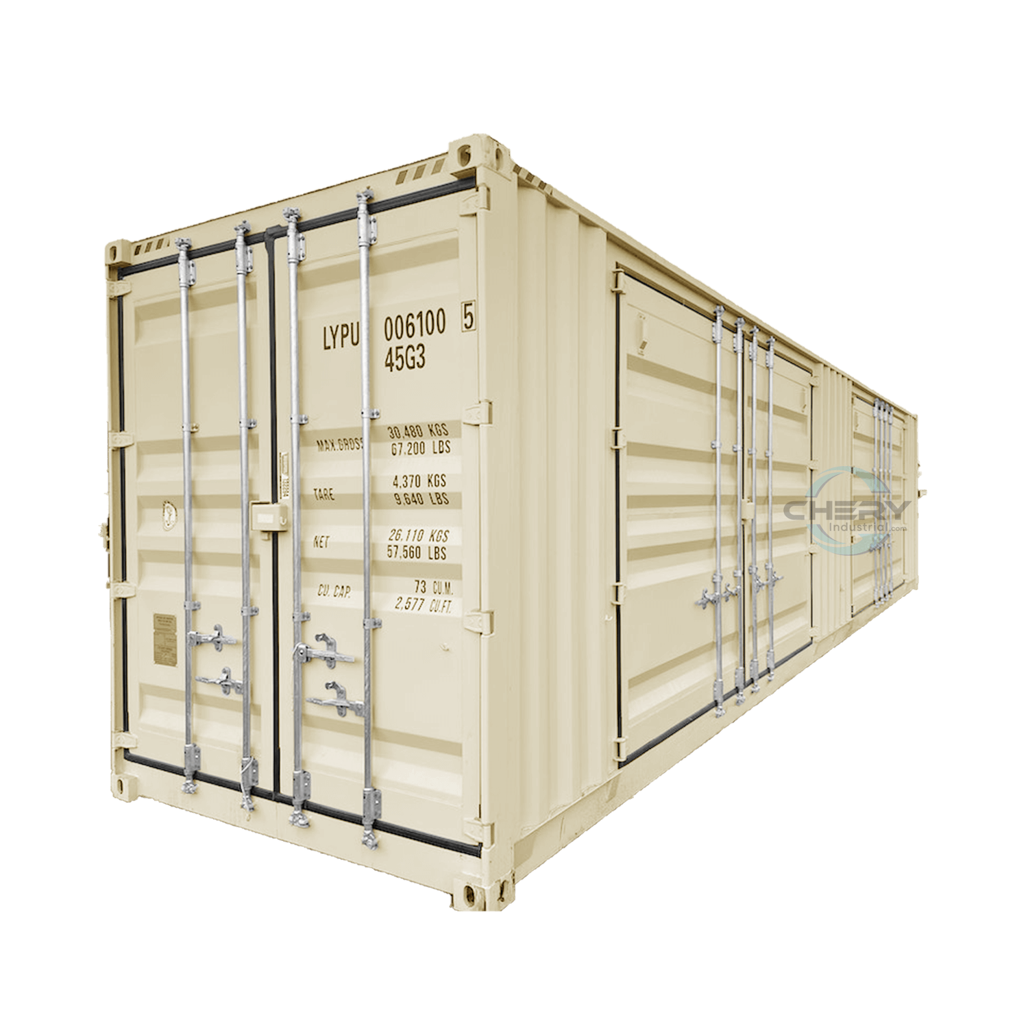 40ft High Cube Container with 2 Side Doors#color_beige