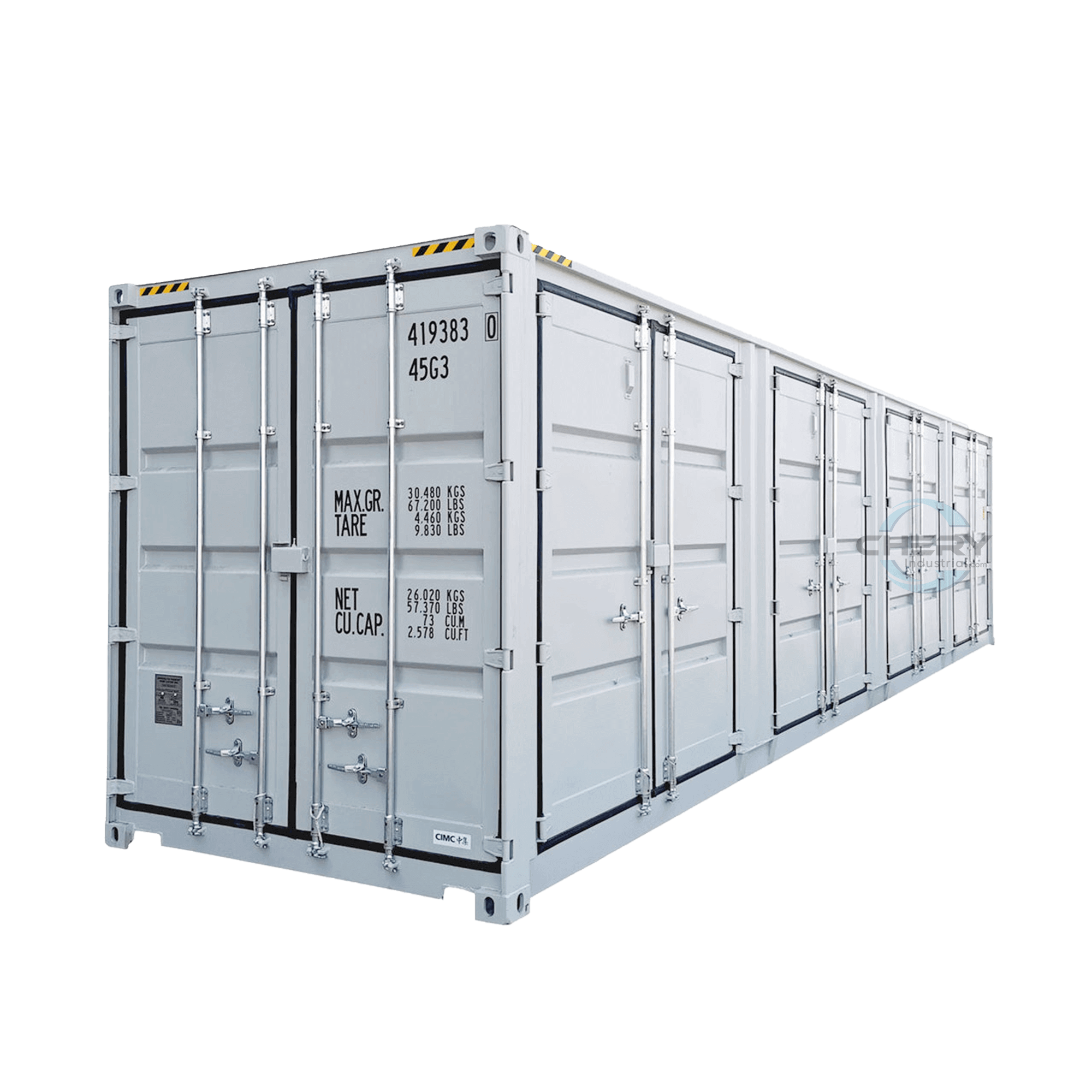 40ft High Cube Container with 4 Side Doors#color_grey