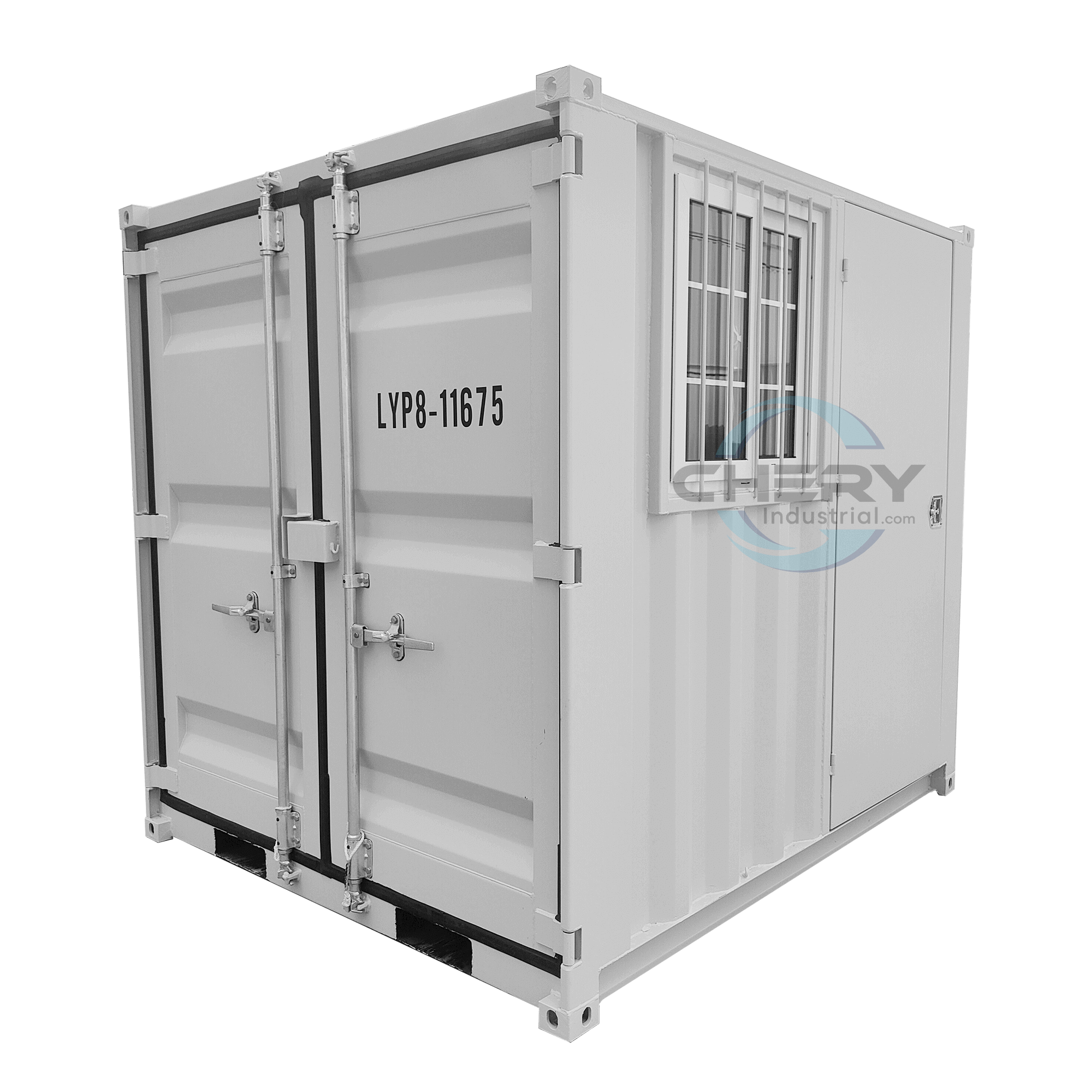 8ft Small Cubic Shipping Container#color_light grey