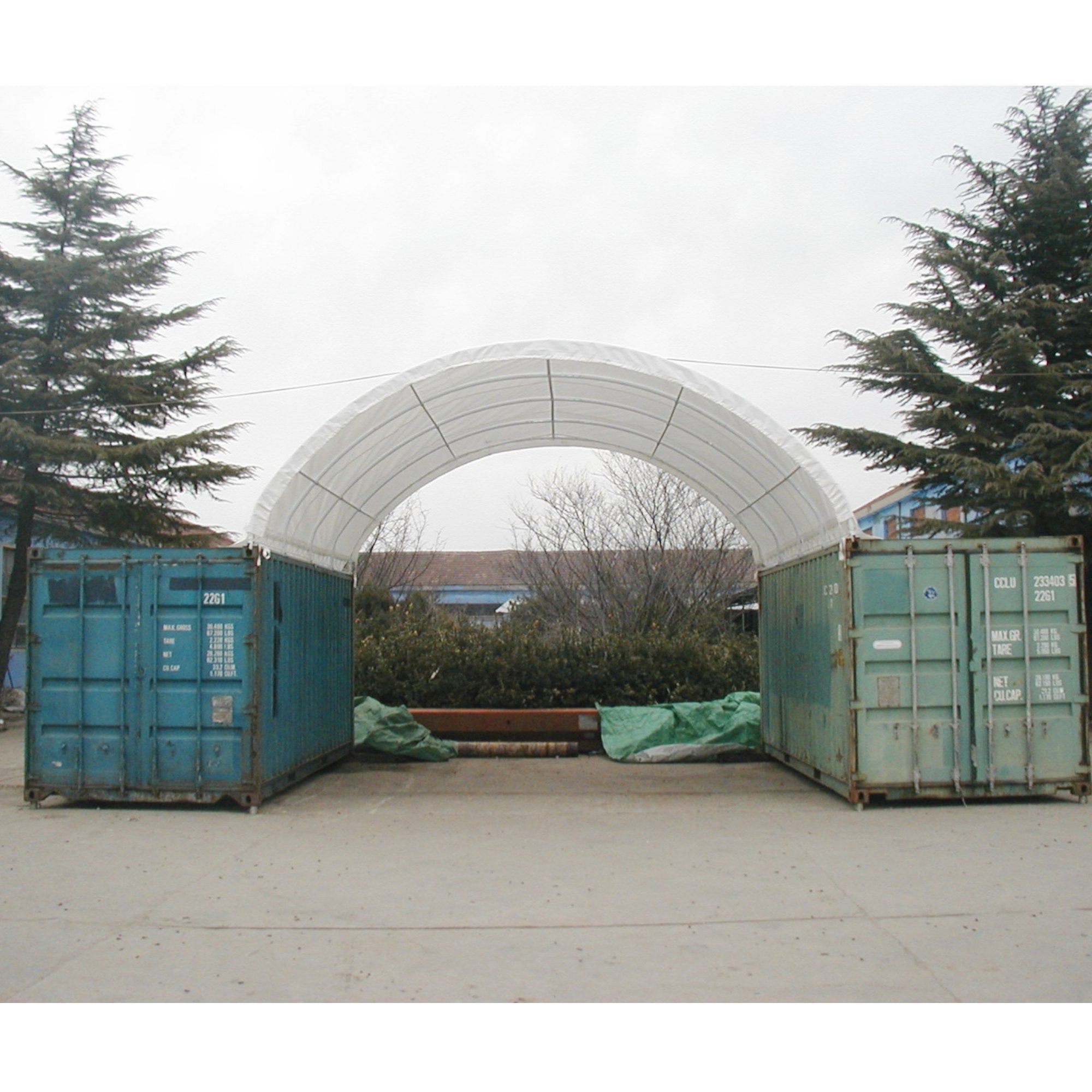 Gold Mountain Shipping Container Canopy Shelter 20'x20'