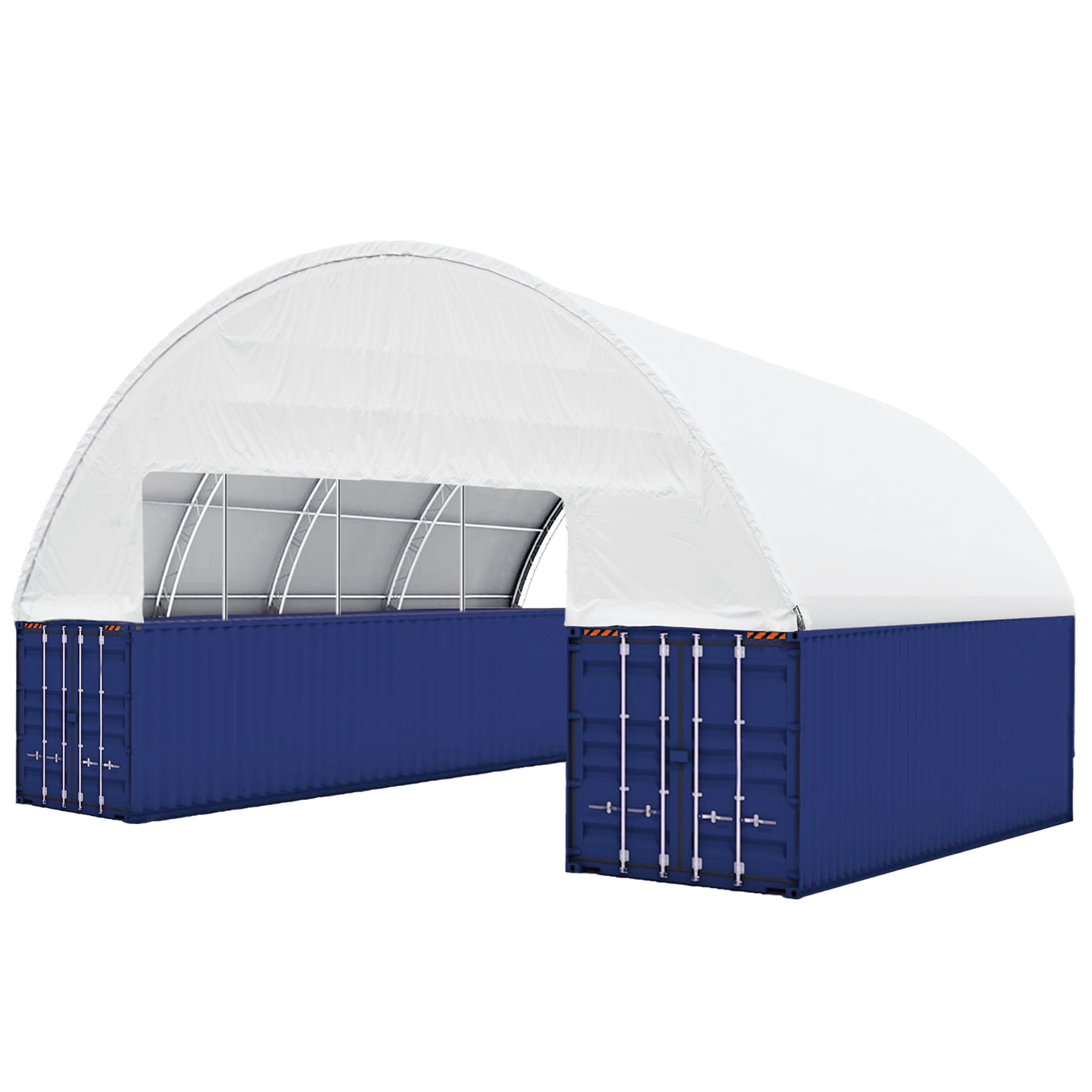 Double Truss Shipping Container Canopy Shelter 60'x40'x20'