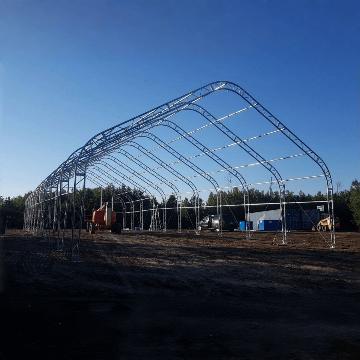 Double Truss Storage Shelter W30'xL60'xH20'