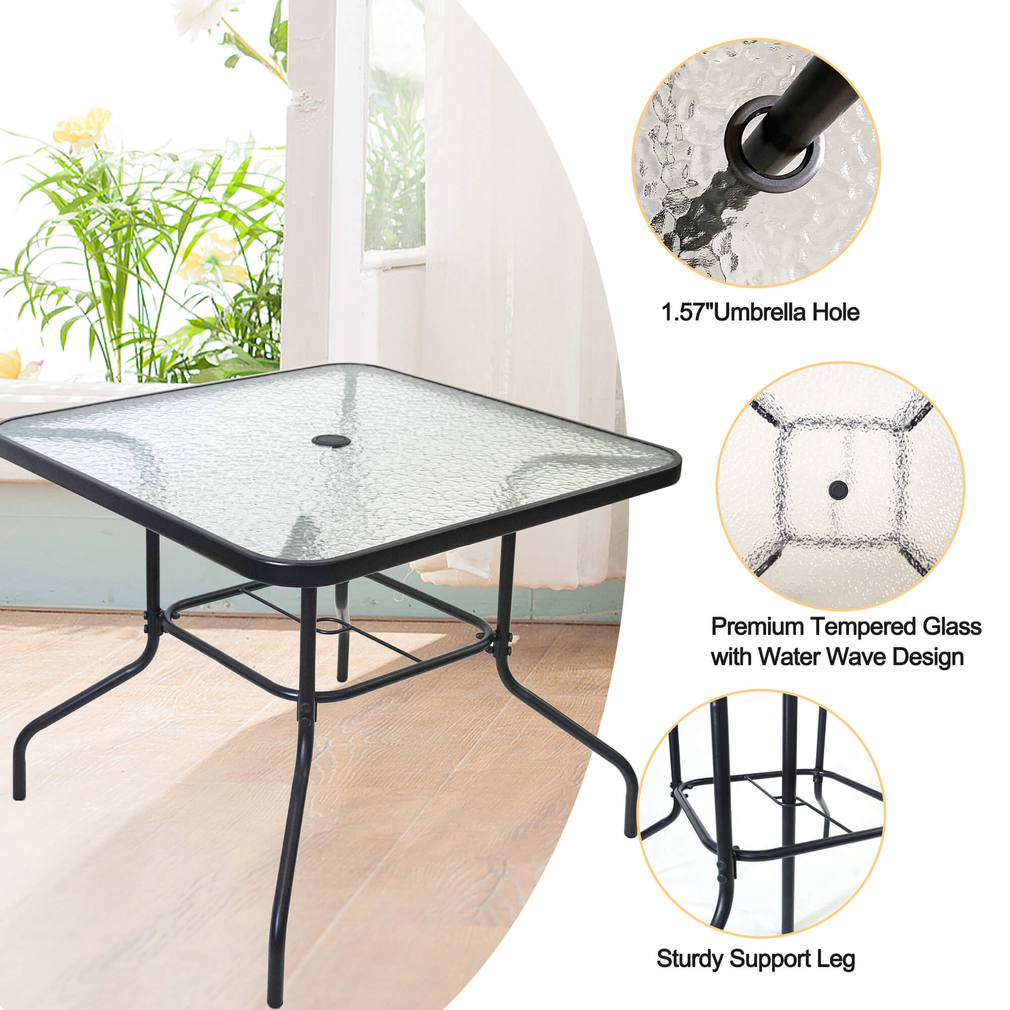 Chery Industrial Sling Folding Dining Set