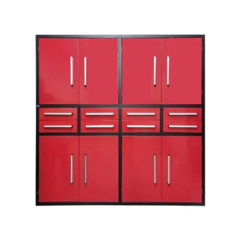 7ft Storage Cabinet (8 Drawers & 8 Cabinets)#color_red